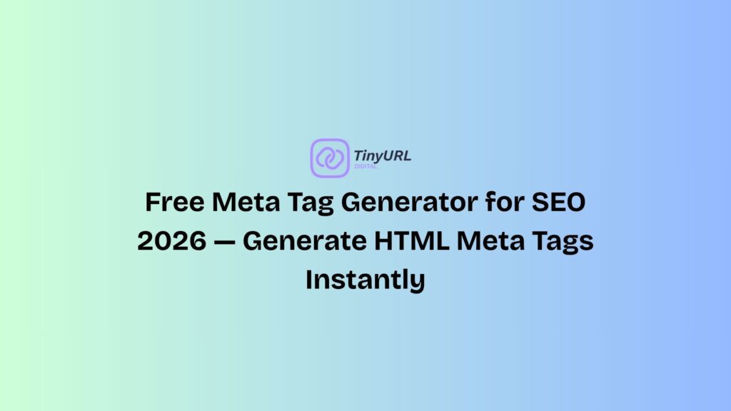 Free Meta Tag Generator for SEO 2026
